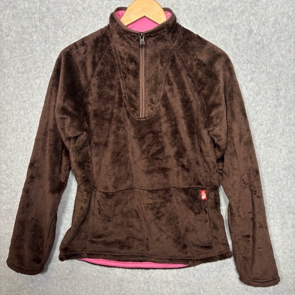 The North Face Osito Fleece 1/4 Zip Pullover Jacket-Brown-Women Size Large - Picture 3 of 9